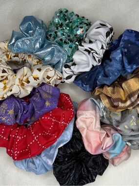 Taylor Swift Albums/Eras Inspired Scrunchie Set- 12 Piece Hair Tie Set, Handmade